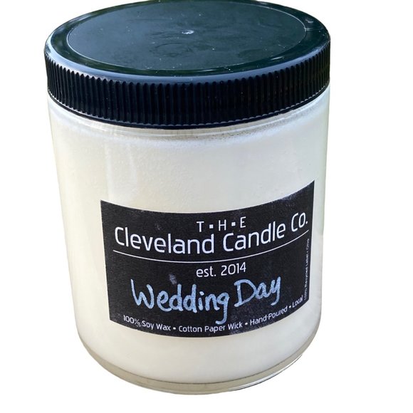 The Cleveland Candle Co Wedding Day 100% Soy Wax HTF Jar 14.5 oz - Picture 1 of 9